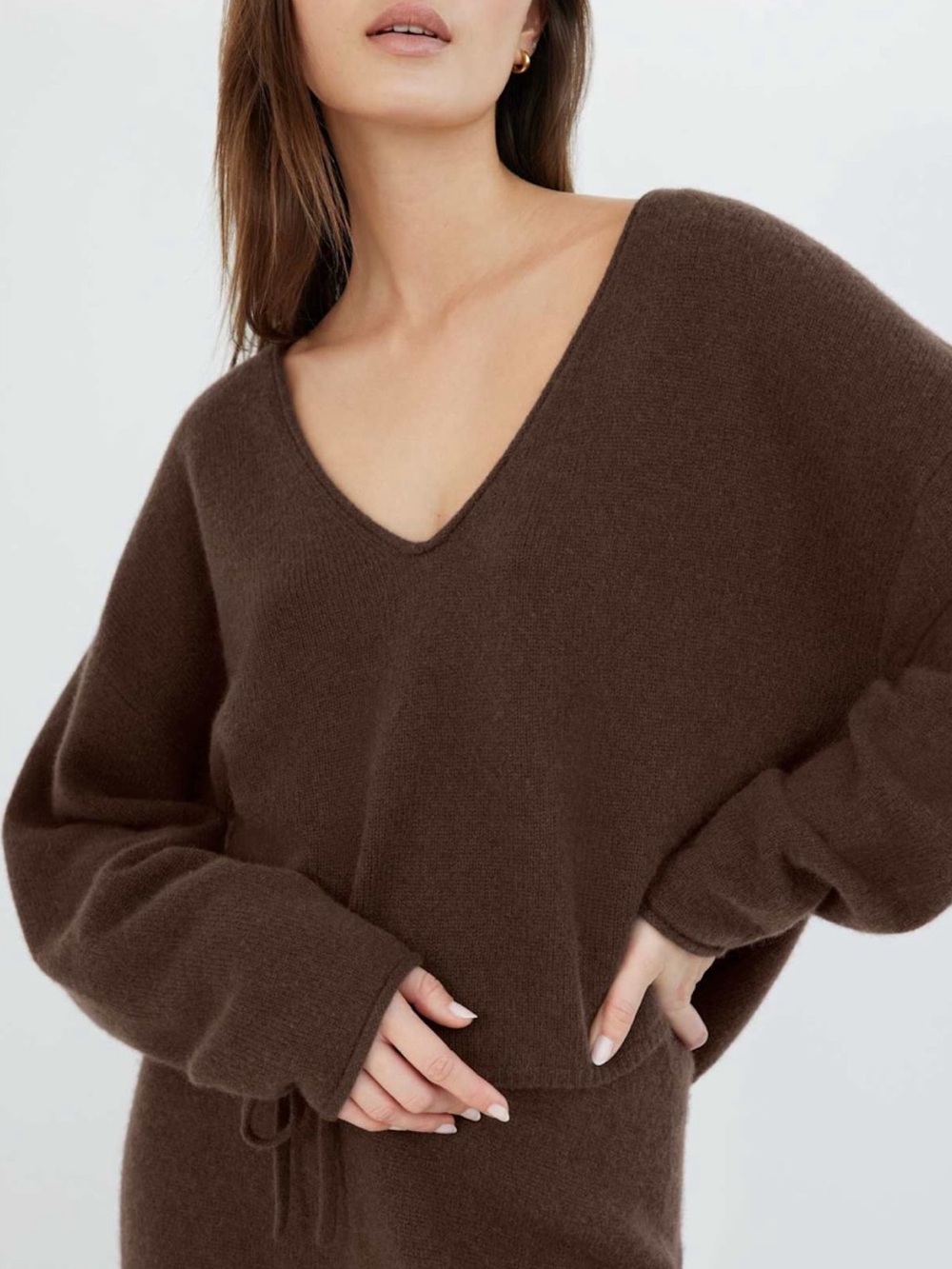The Group by Babaton LUXE CASHMERE V-NECK SWEATER